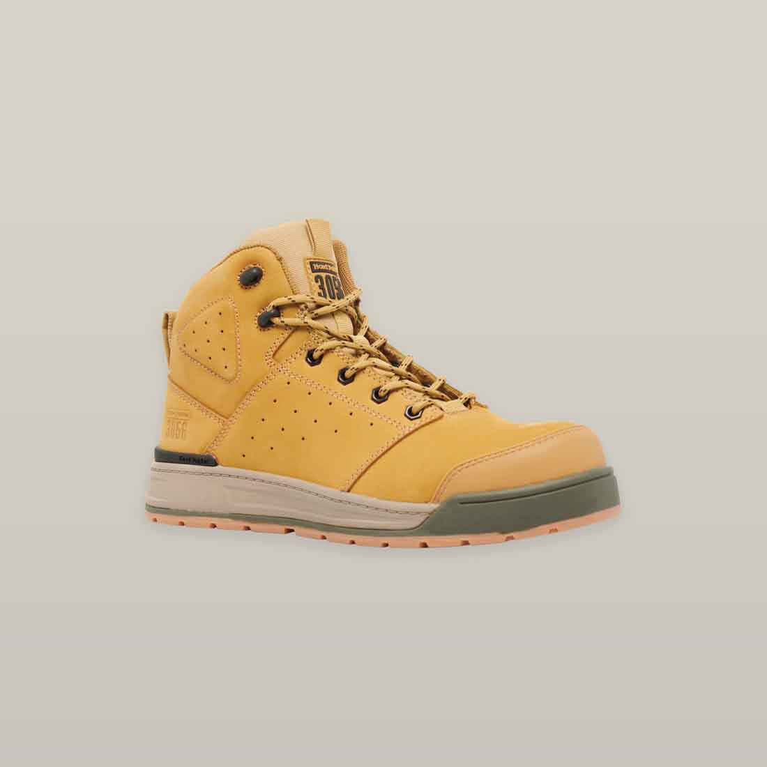 Hard Yakka 3056 Men's Safety Boots in Wheat | Men's Tan Safety Boots