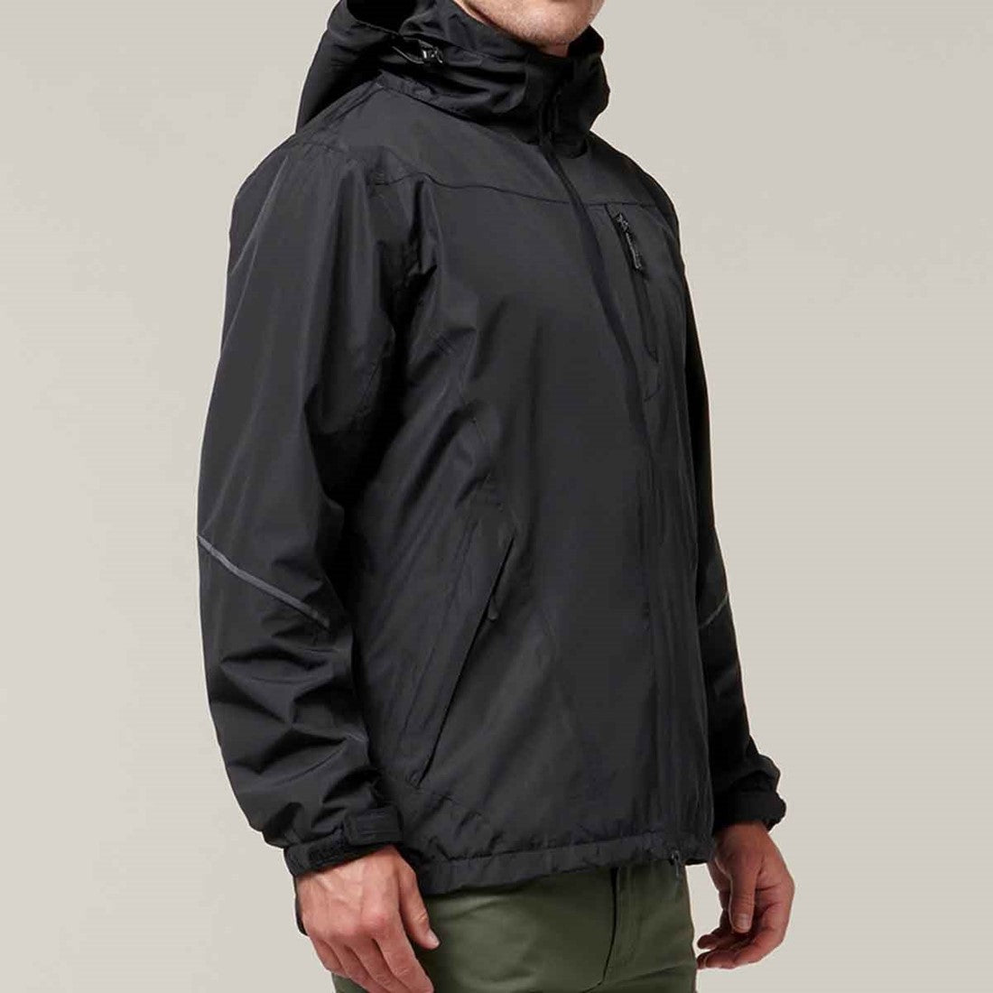 Hard Yakka Men's Orbit Waterproof Jacket Black