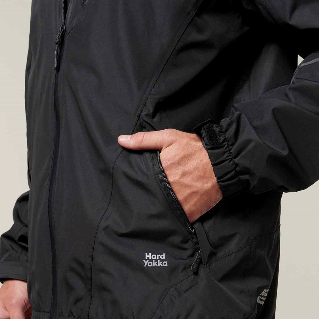 Hard Yakka Men's Orbit Waterproof Jacket Black