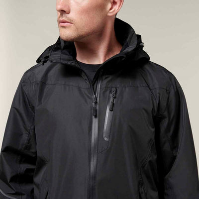 Hard Yakka Men's Orbit Waterproof Jacket Black