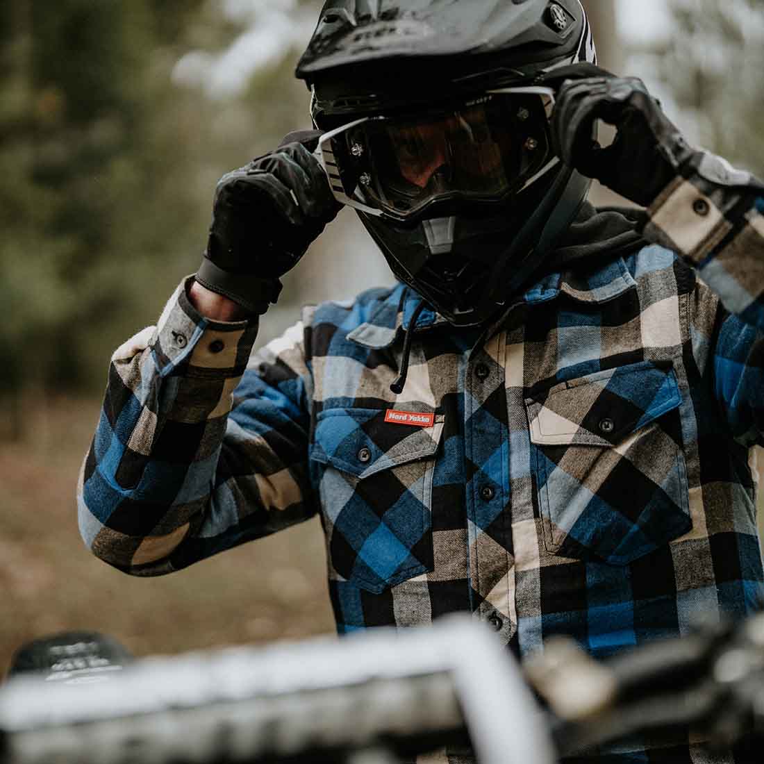 Hard Yakka Blue Quilted Shacket | Men&