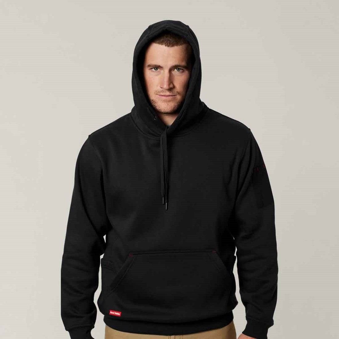 Hard Yakka Men's Brushed Fleece Hoodie Black