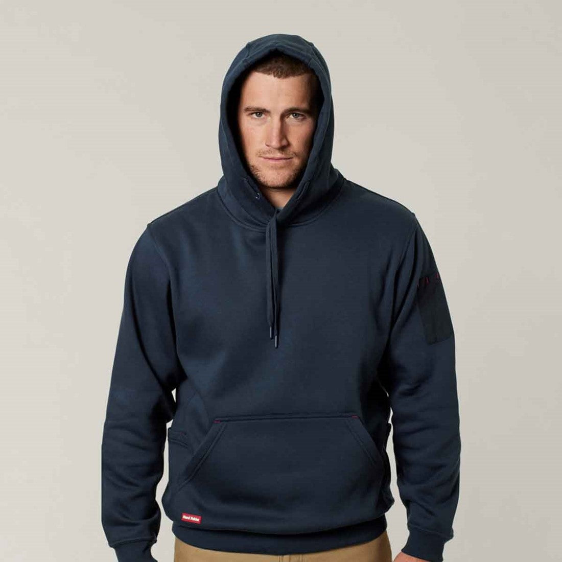 Hard Yakka Men's Brushed Fleece Hoodie Navy