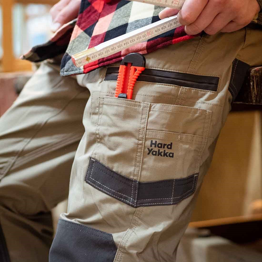 Hard Yakka Men's Raptor Active Work Trousers Desert