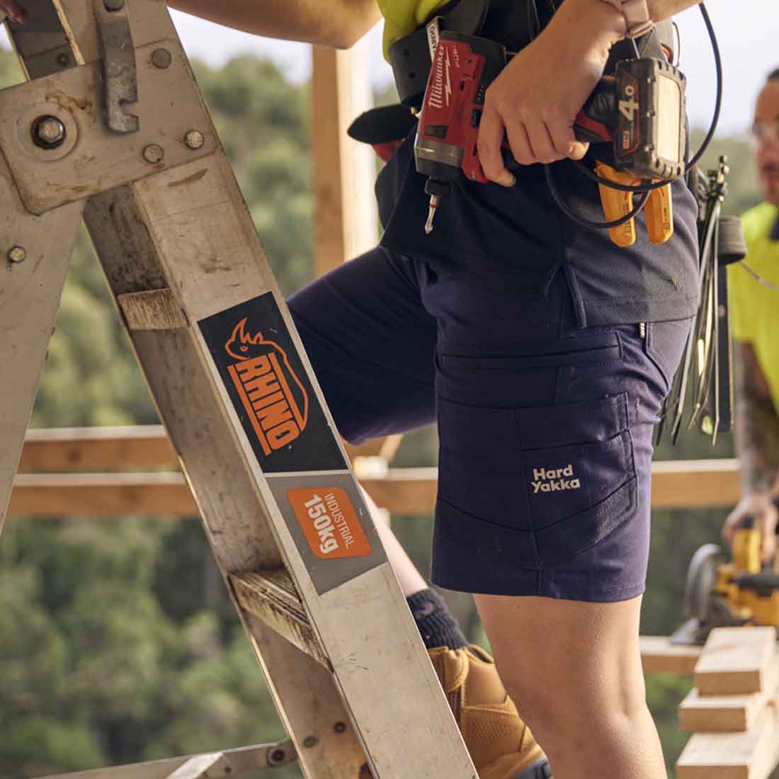 Hard Yakka Men's Raptor Active Cargo Shorts Navy