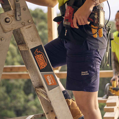 Hard Yakka Men's Raptor Active Cargo Shorts Navy