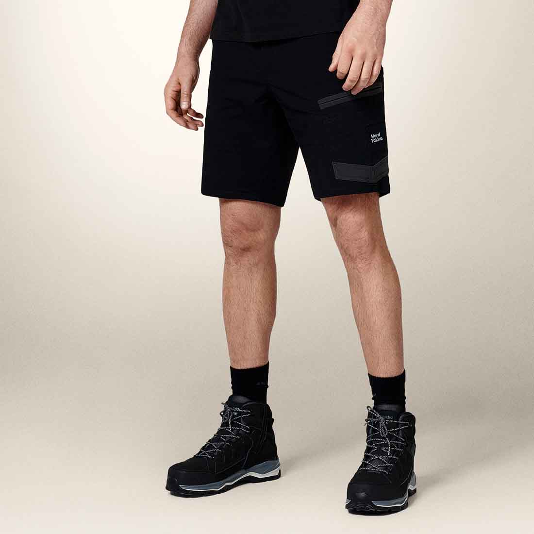 Hard Yakka Men's Raptor Active Cargo Shorts Black