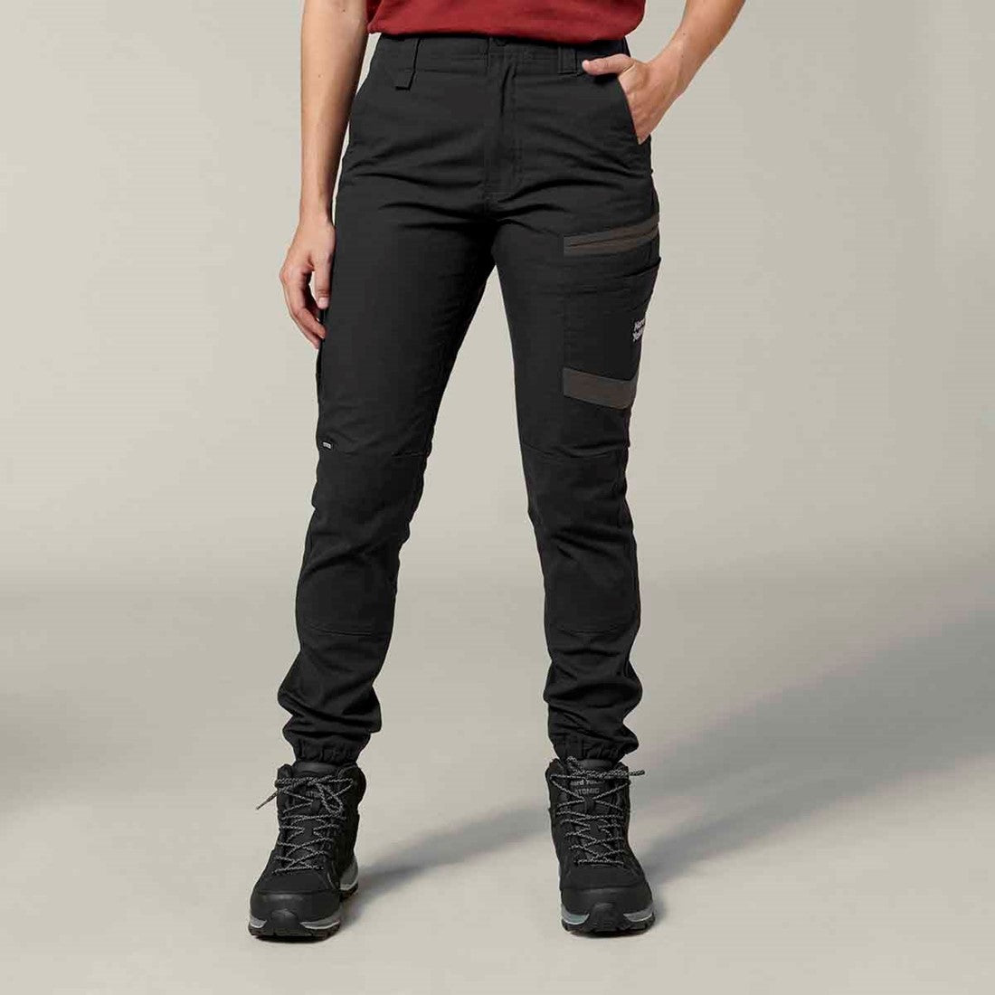 Hard Yakka Women's Raptor Active Cuffed Work Trousers Black