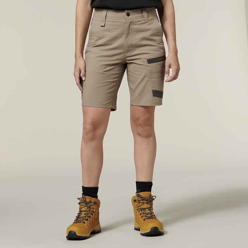 Hard Yakka Raptor Active Women's Work Shorts in Desert