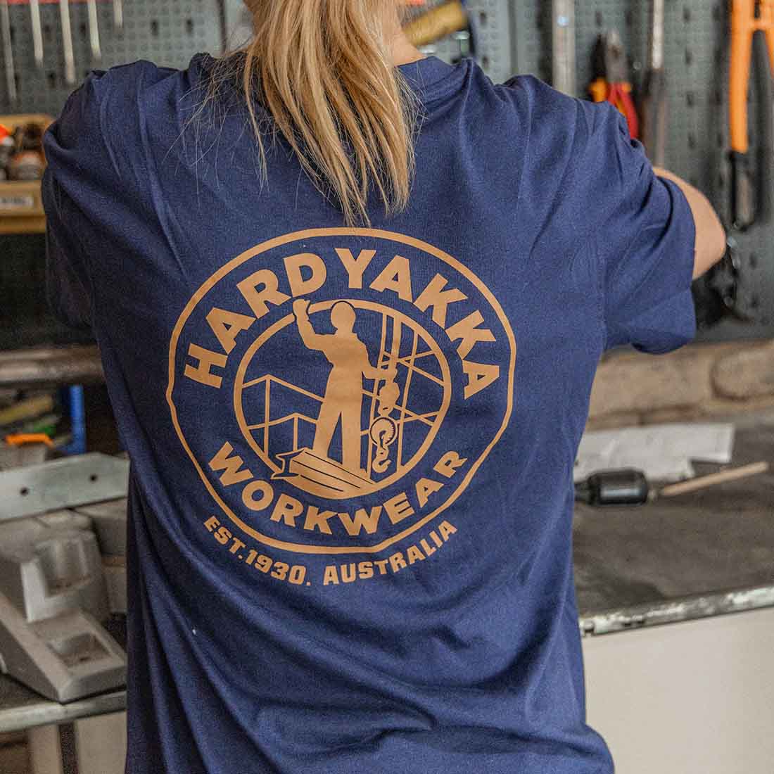 Hard Yakka Heritage Navy T-Shirt | Men's Navy Tee