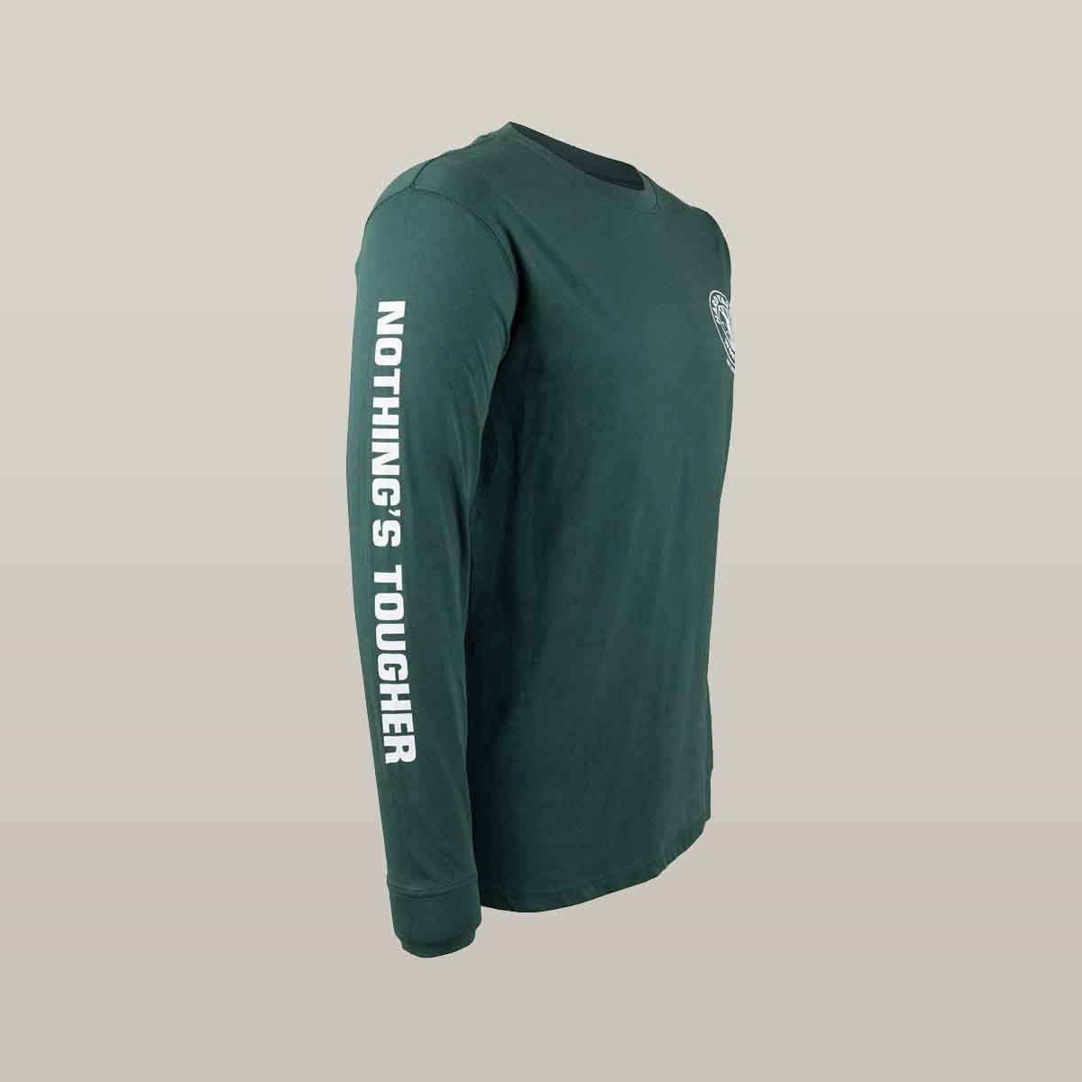 Hard Yakka Heritage Long Sleeve Green T-Shirt | Men&