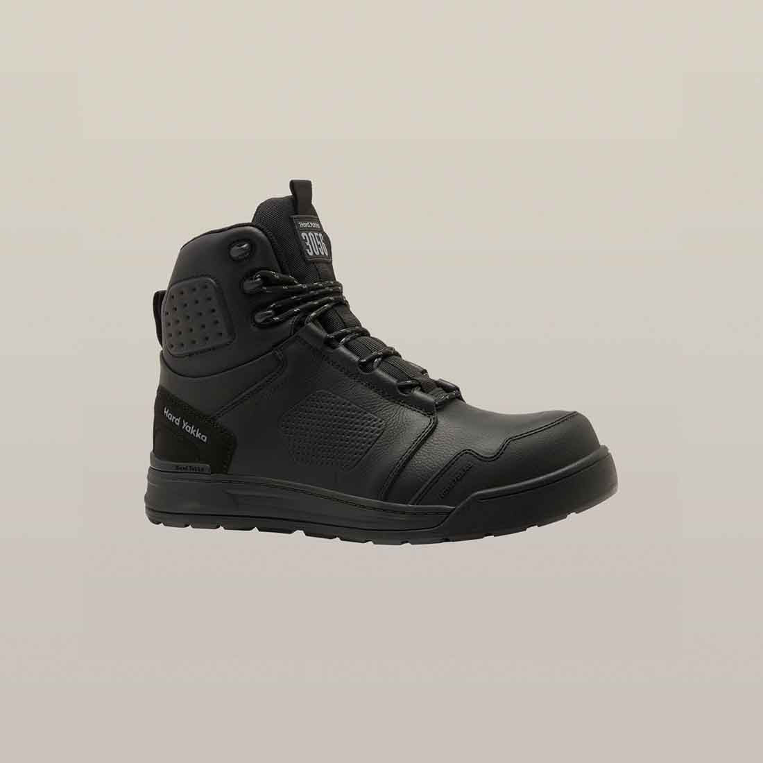 Hard Yakka 3056 S7S Men's Safety Boots in Black| Men's Black Safety Boots