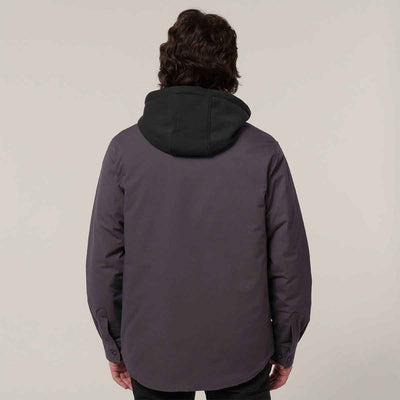 Hard Yakka Men's Quilted Solid Shacket Charcoal