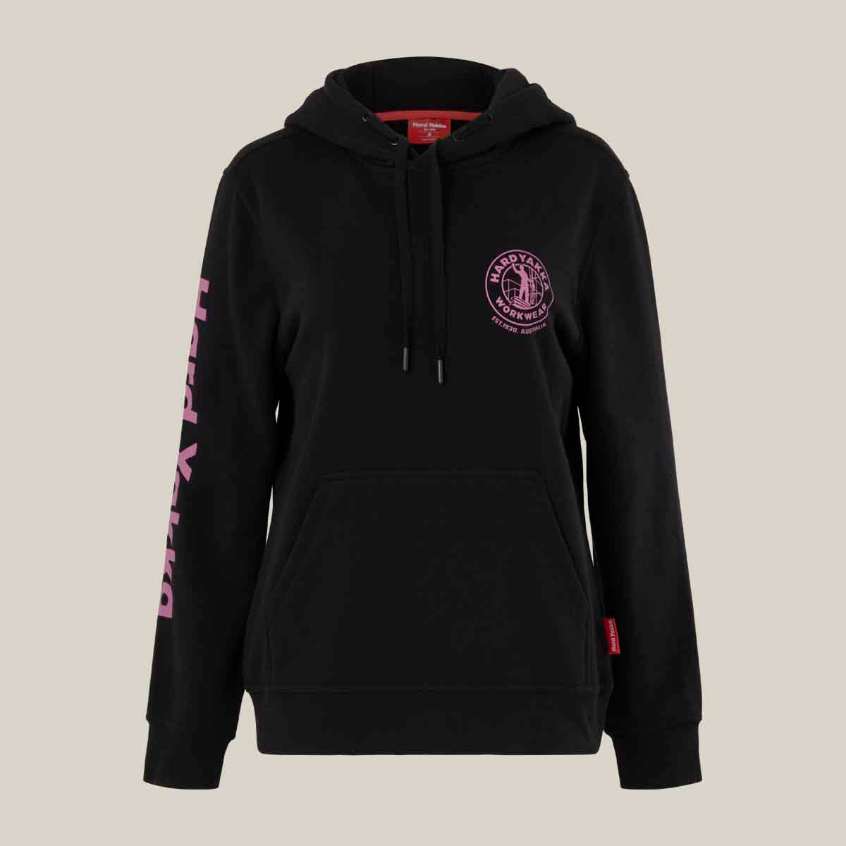 Hard Yakka Women's Heritage Icon Hoodie | Hard Yakka Women's Black Hoodie