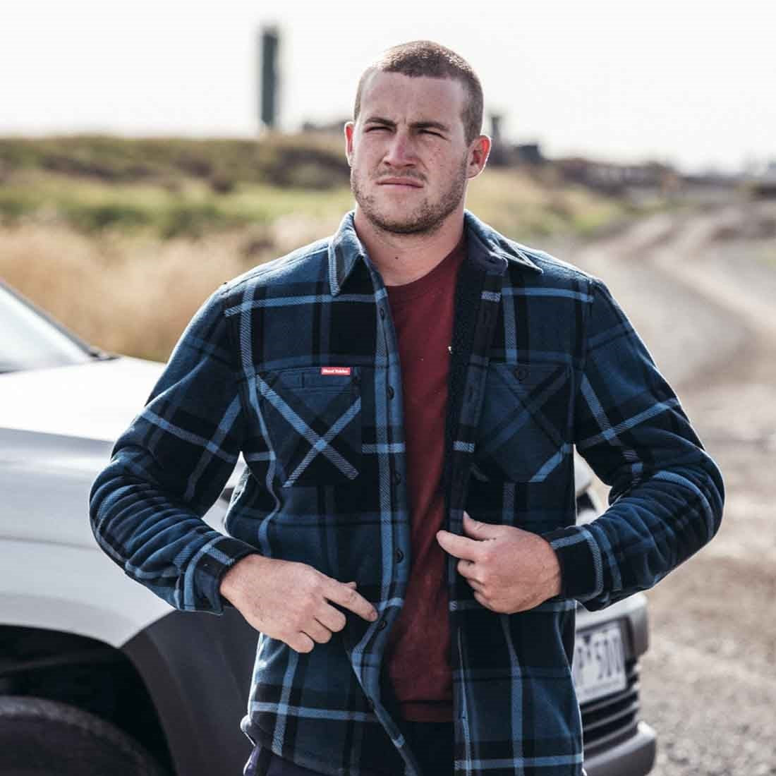 Hard Yakka Men's Sherpa Jacket Blue