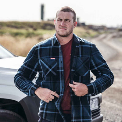 Hard Yakka Men's Sherpa Jacket Blue