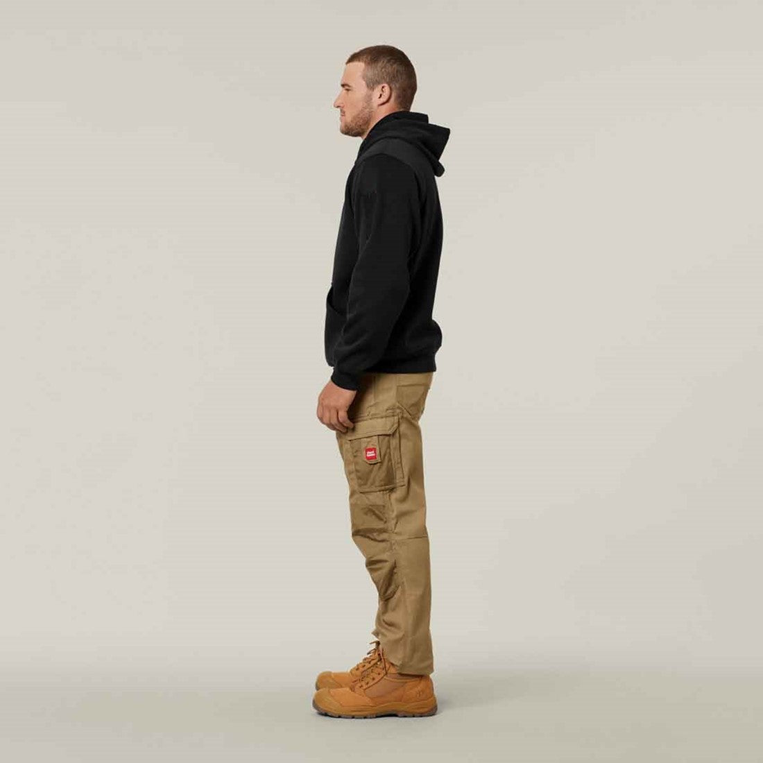 Hard Yakka Men's Brushed Fleece Hoodie Black