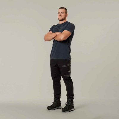 Hard Yakka Men's Raptor Active Cuffed Work Trousers Black