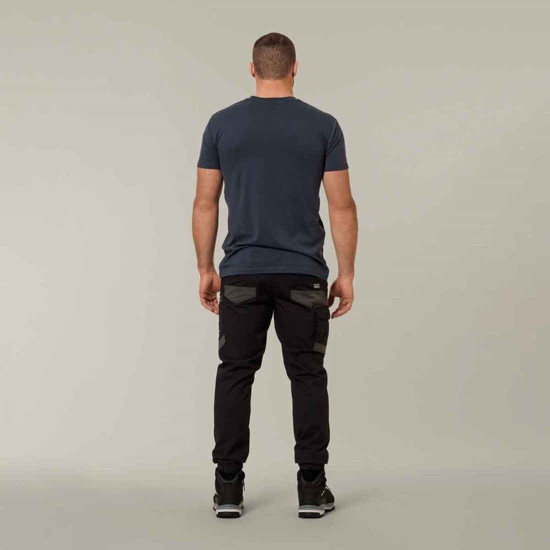 Hard Yakka Men's Raptor Active Cuffed Work Trousers Black