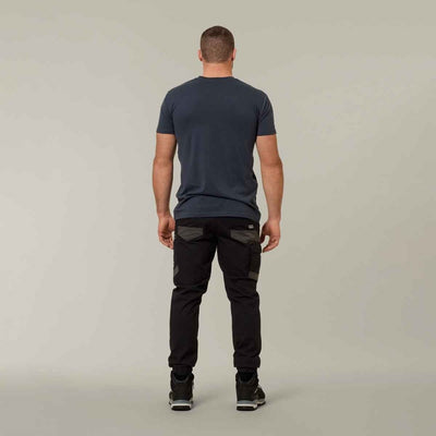 Hard Yakka Men's Raptor Active Cuffed Work Trousers Black