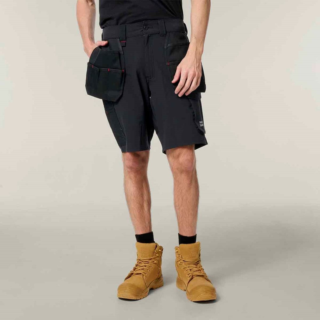 Hard Yakka Men's Toughmaxx Lite Holster Pocket Shorts Black